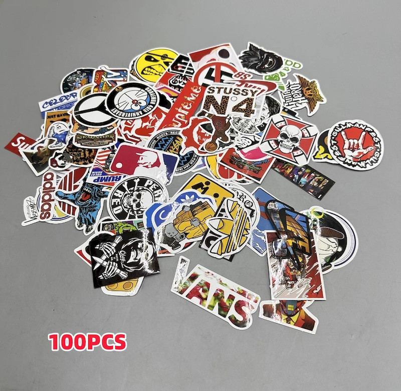 NEW 100 Skateboard Stickers Bomb Vinyl Laptop Luggage Decals Dope Sticker Lot