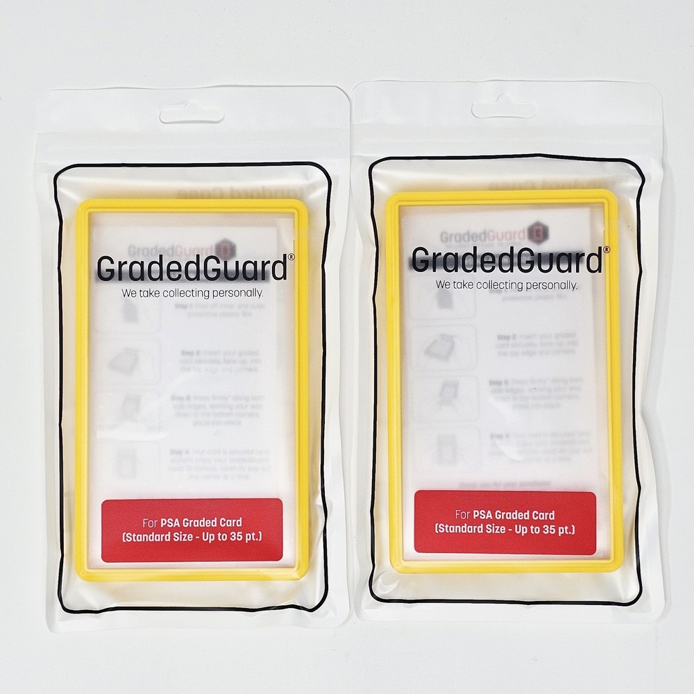 (2) Yellow GradedGuard PSA Graded Card Case Guard Protector Stackable
