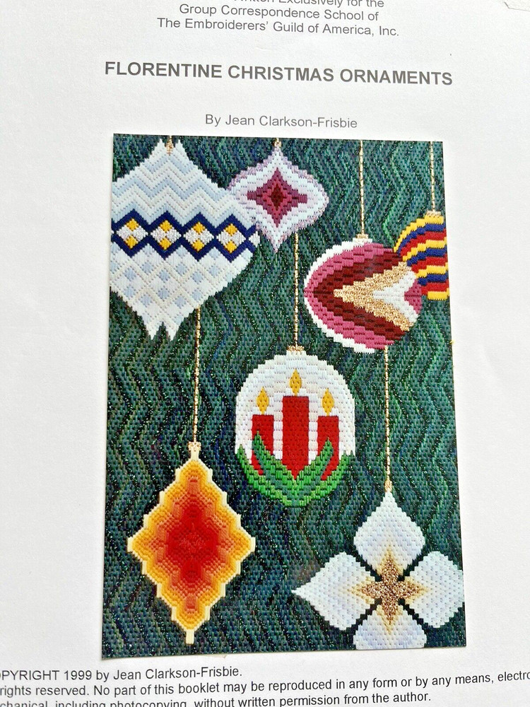 Florentine Embroidery Christmas Ornaments Patterns Spiral Book Techniques Tips