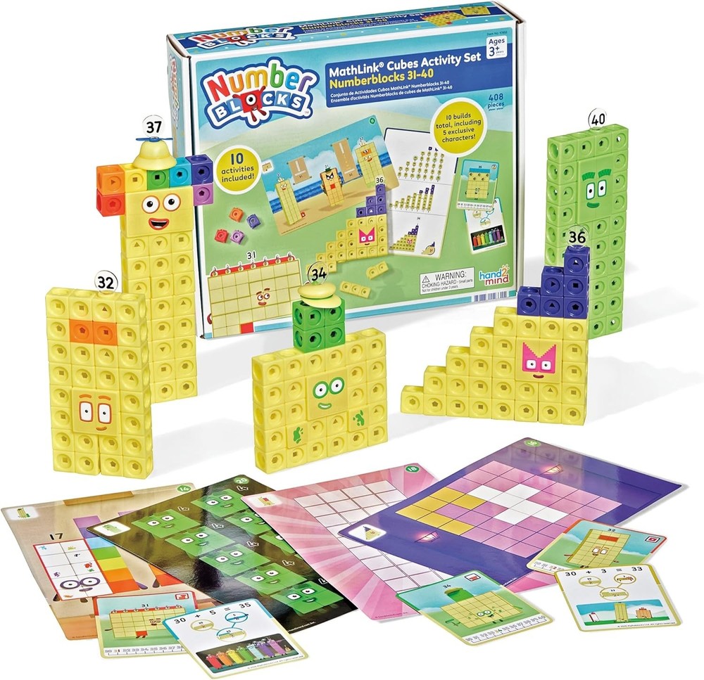 Numberblocks MathLink Cubes Activity Set 31-40 - Early Math Skills & Counting To