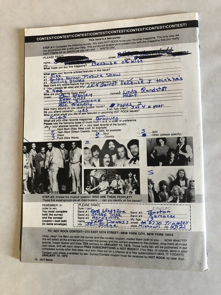 Hot Rock Superstars Magazine KISS Queen Rolling Stones *READ*