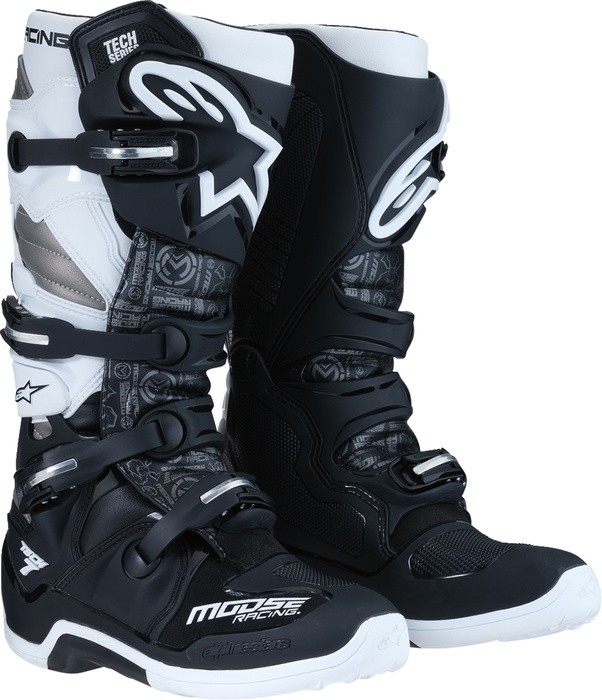 Moose Tech 7 Boots Black/White/Red US 8