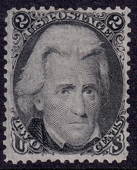 US Scott 73, 1861 Jackson, 2c black, UNUSED NG