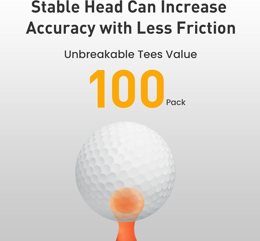 Plastic Golf Castle Tees Step Down Unbreakable Mixed Same Height Value 100 Count