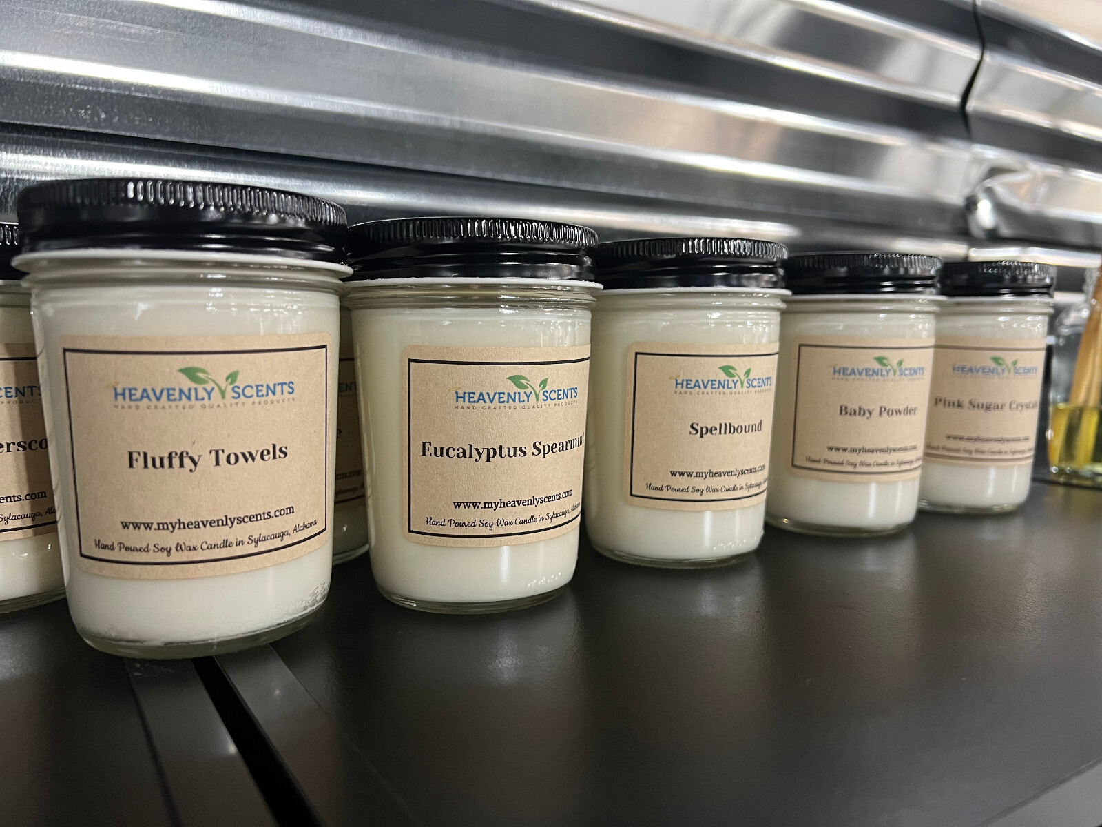 8 oz Mason Jar Soy Wax Candle, Cotton Wick, Strong Scented, Heavenly Scents