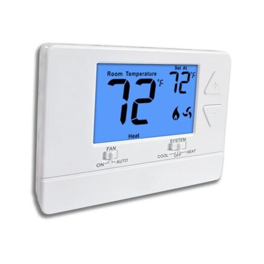 NonProgrammable Thermostat for House, Digital Energy-Saving Blue