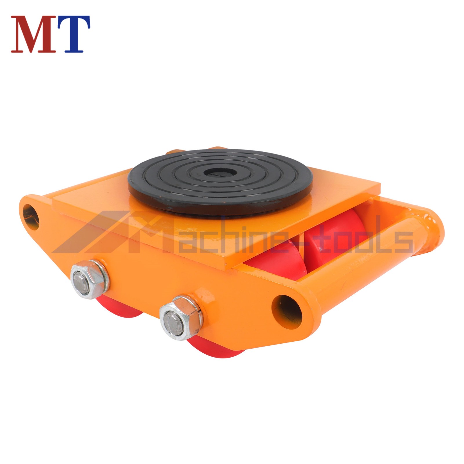 4 Pcs Heavy Duty Machinery Skates Dolly With Handle 6T/13200Lbs 360° Rotation