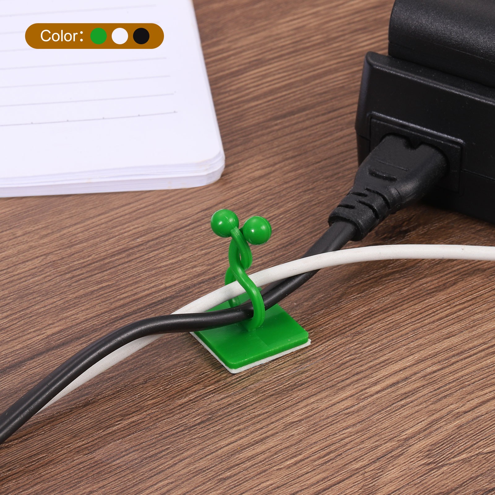 100Pcs Plant Climbing Wall Fixture Clips for Indoor Outdoor Black 7.2mm