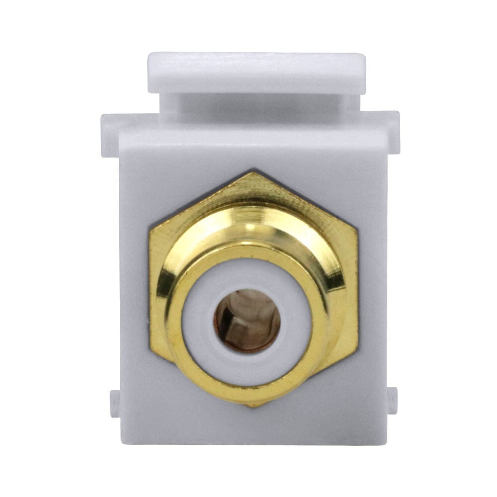 Construct Pro RCA to RCA Keystone Jack Insert (8 Color Bands, White)