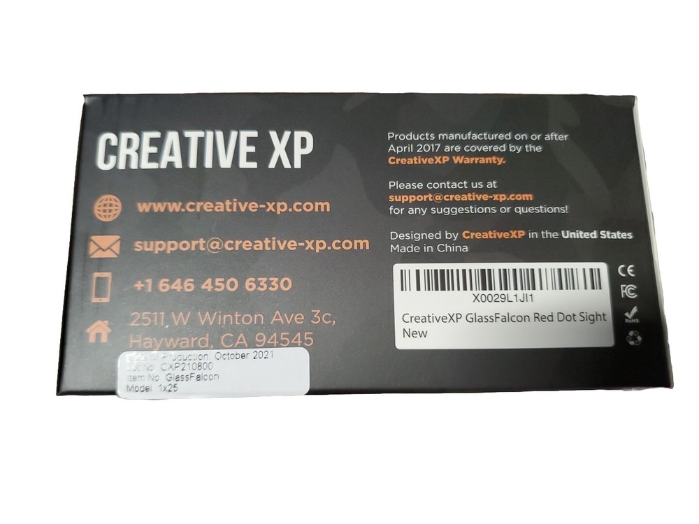 Creative XP HD Red Dot RD Falcon Sight 3 MOA - Reflex Sight for Day & Night