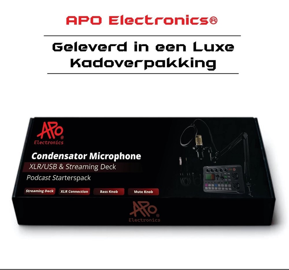 APO Electronics® - Podcast Starterspack - Gaming / Streaming / Podcasting