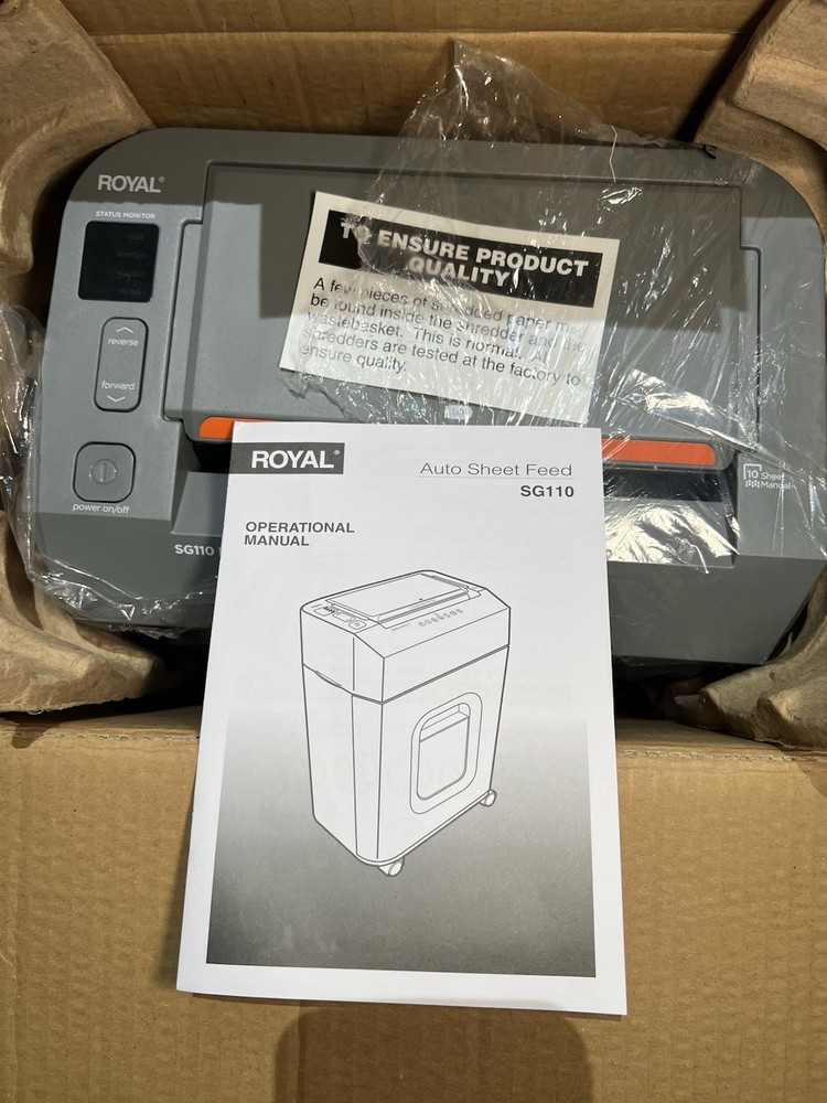 ROYAL SG-110 MICRO CUT SHREDDER-OPEN BOX