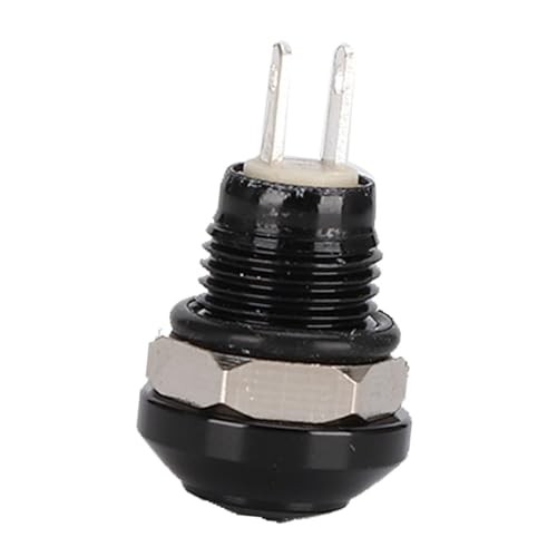 Momentary Push Button Switch, 1A 24V 8mm Mini No Lock Round Switch Mini Black