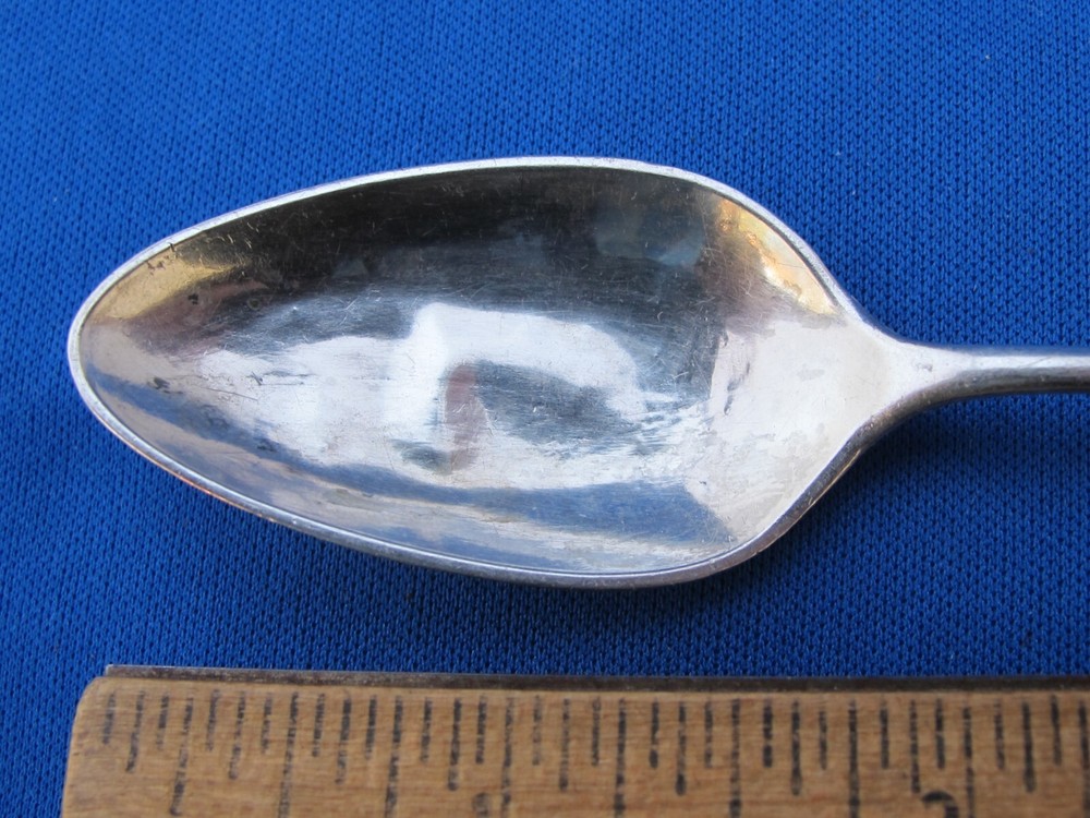 GERMAN / SCANDINAVIAN Silver TEASPOON-Rounded End-Signed WILHELMI-Dated 1854