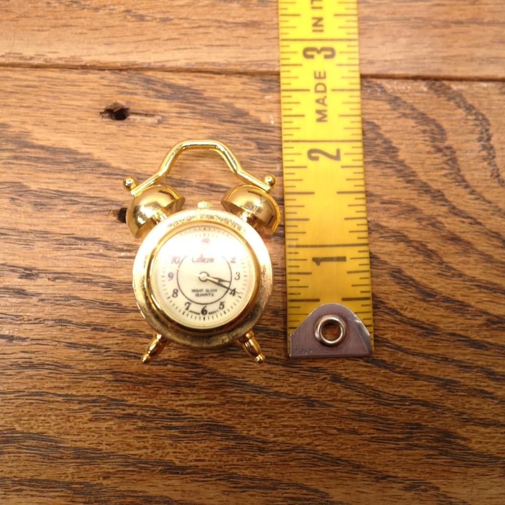 Collezio Mini Brass Clock Miniature Desk Clock