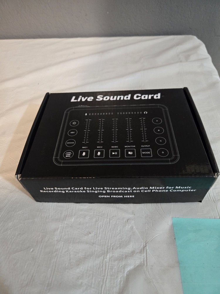 KNYBTHY Gaming Audio Mixer streaming RGB PC Mixer With XLR Microphone Interface