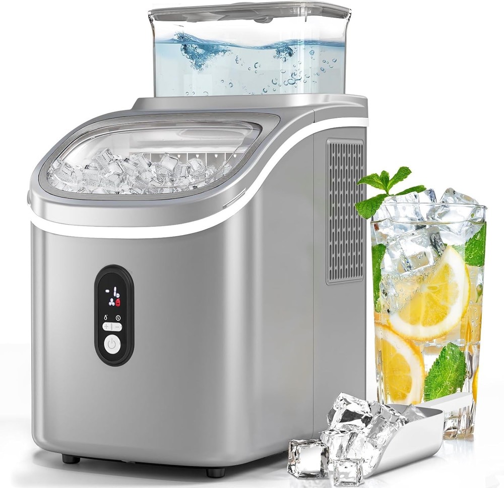Electactic Countertop Ice Cube Maker Machine with External Water Tank,16Pcs/5Min