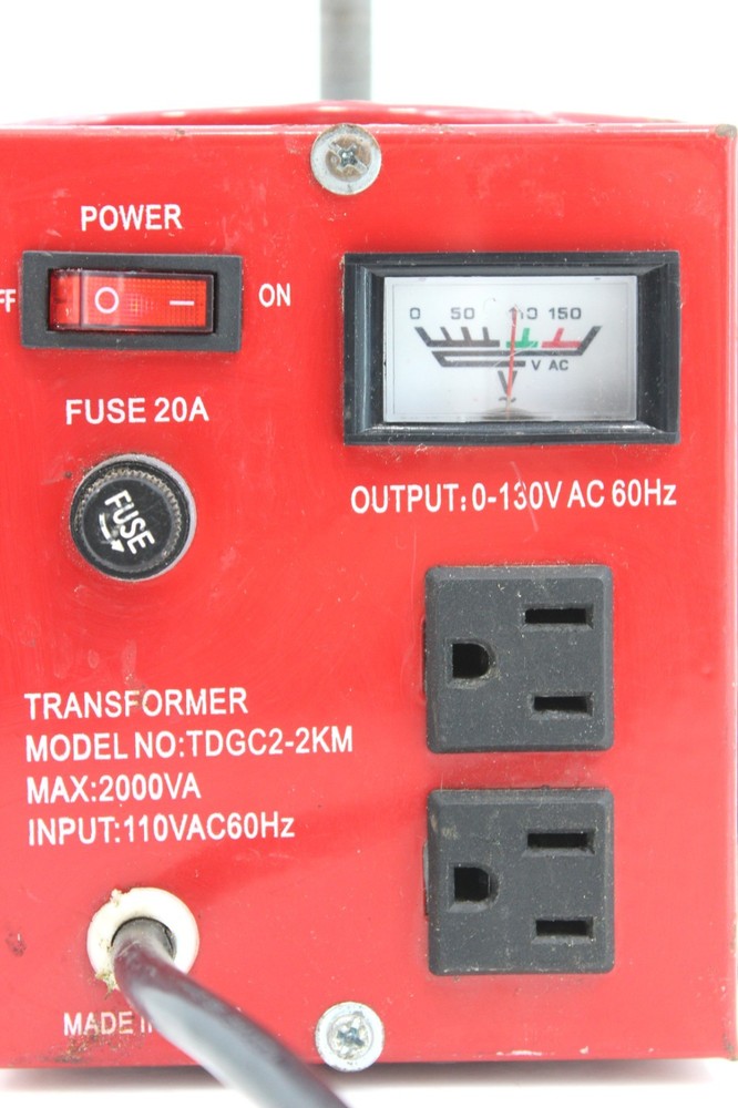 Variac Transformer 2000VA Variable AC Power Supply (TDGC2-2KM Metered Variac)