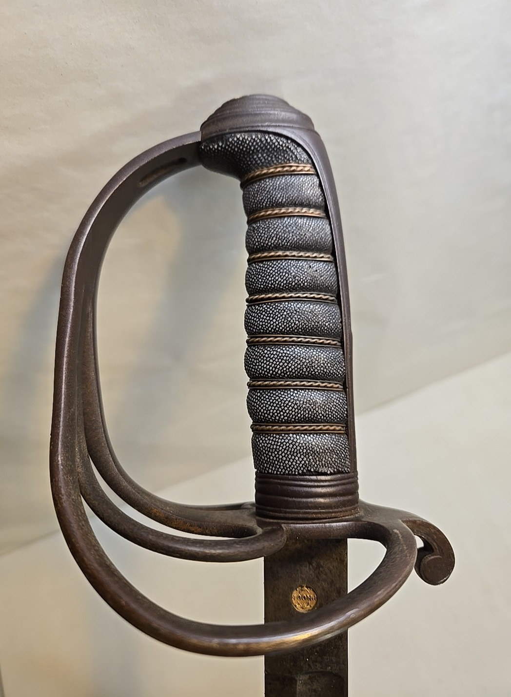 Pre-WWI British Pattern 1827 Volunteer Rifle Officers Sword w/Scabbard - Etched