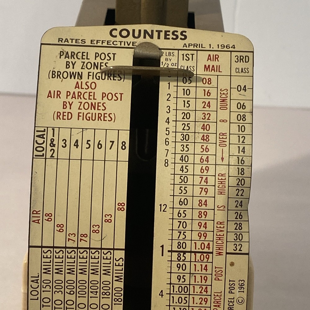 Countess Model M-2 Parcel Post Scale April 1st 1964