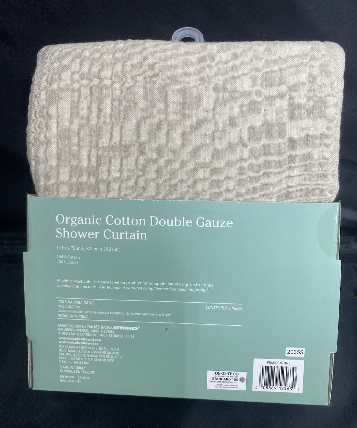 Haven Pumice Stone Organic Cotton Double Gauze Shower Curtain Bed Bath Beyond