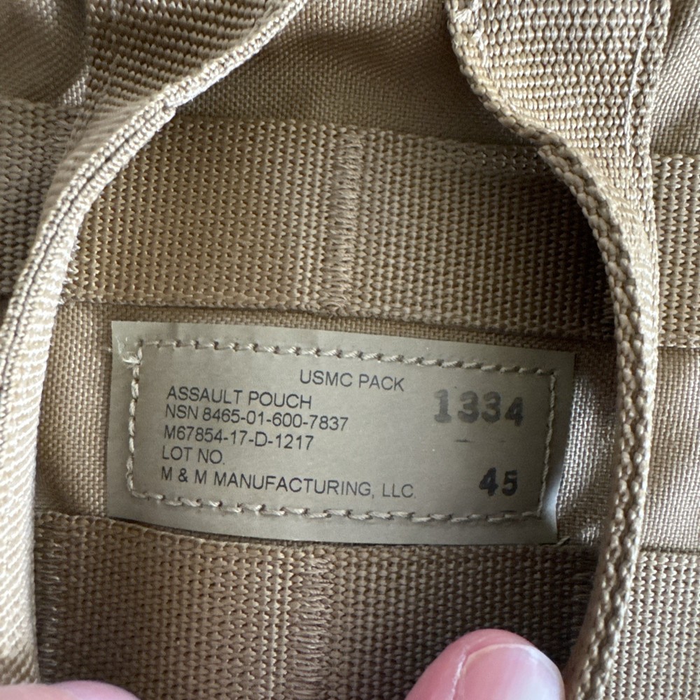 USMC Pack Assault Pouch Coyote Tan NEW