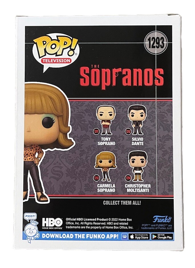 Edie Falco Signed Carmela Soprano Funko Pop #1293 The Sopranos Beckett Witnessed