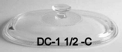 Pyrex Corning Clear Glass REPLACEMENT Lid  DC1 1/2C