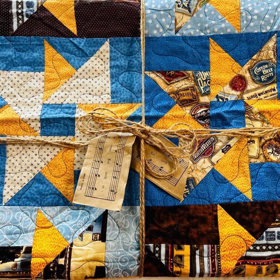 40”x48” New Handmade Cotton Quilted Throw.