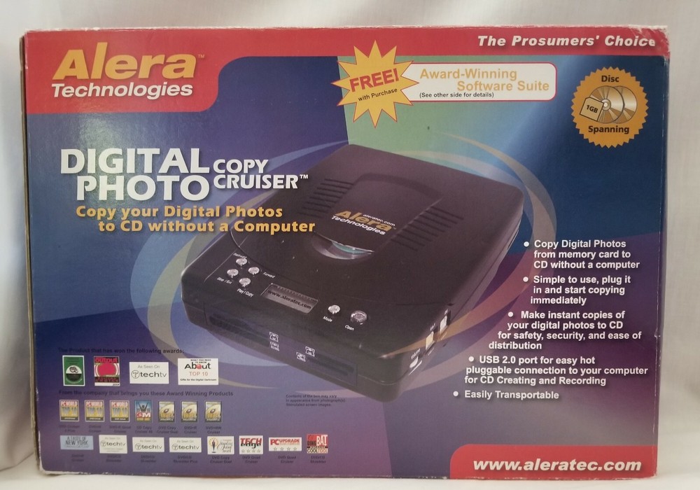 Alera Technologies 310101 Digital Photo Copy Cruiser and External CD Writer