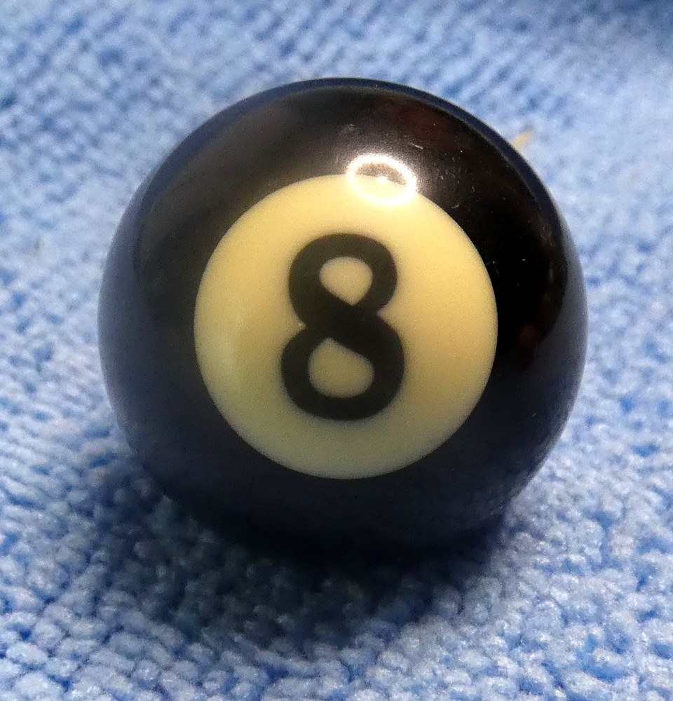 Mini 1” Pool Billiards Ball #8 Solid Black Replacement