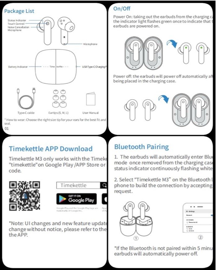 Timekettle WT2 Edge Translator Device Bidirectional Earbuds, 40 Languages