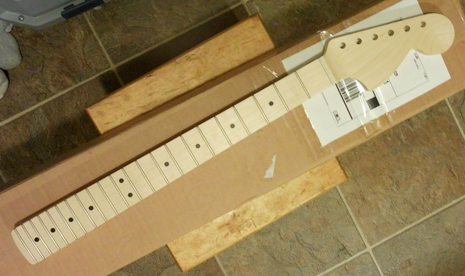 Warmoth Strat Modern 16 radius thin Maple CBS Head 6150 Speed Stratocaster neck