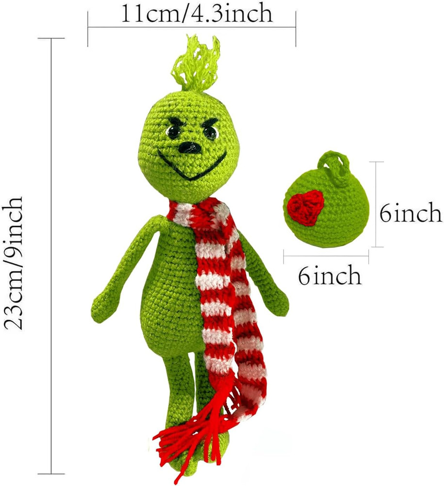 Beginner Christmas Crochet Kit with Video Tutorials and Soft Yarn Hooks