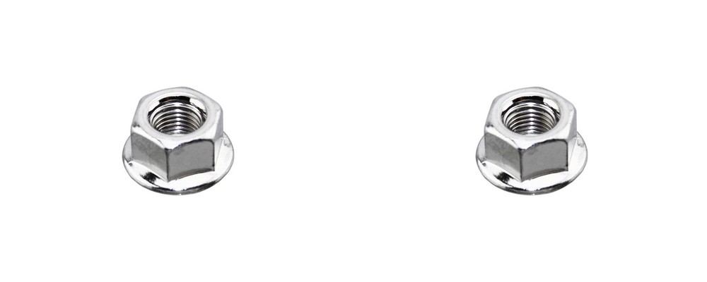 Bike Two Hub Axle Nut Front 9x1mm Chrome.