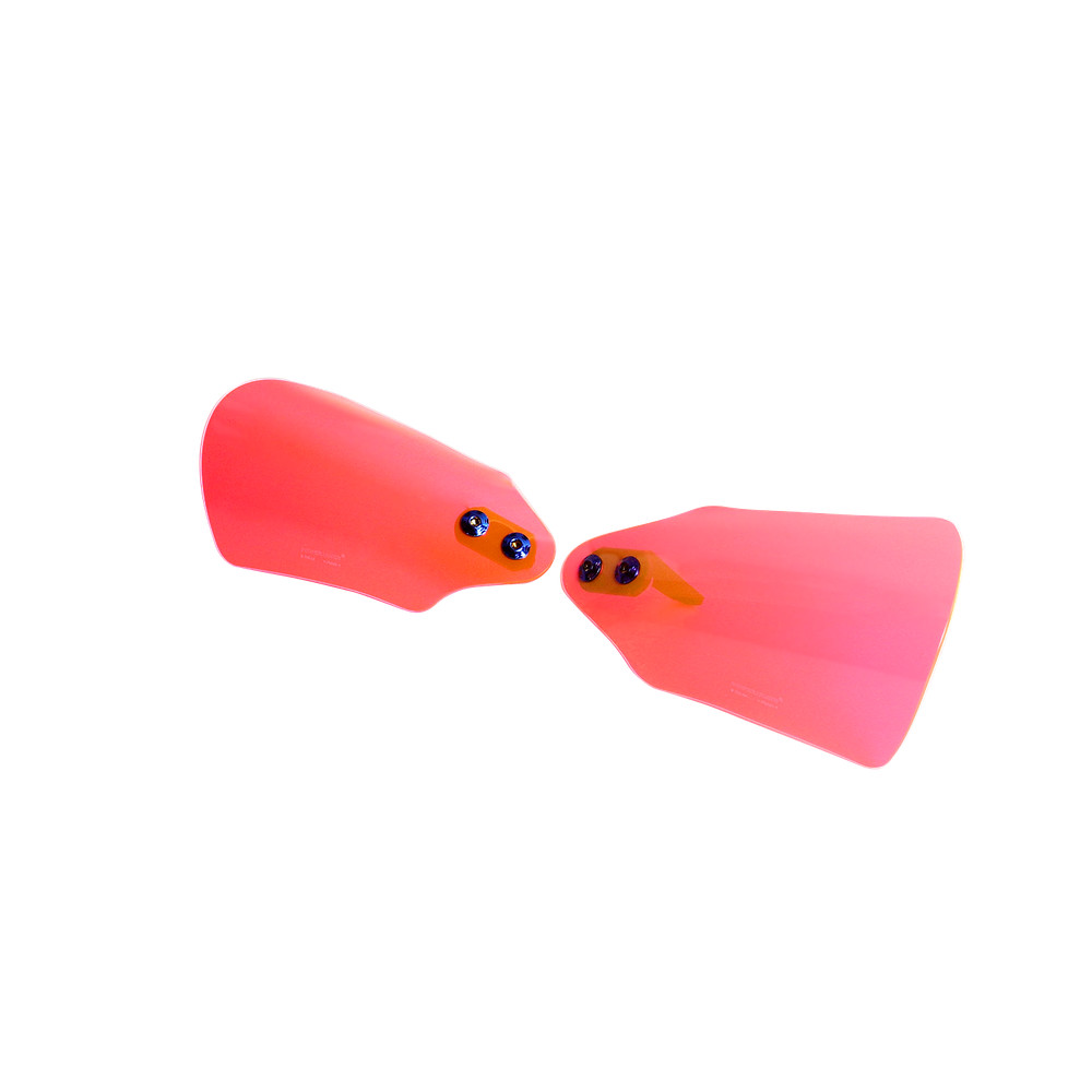 PMMA Pink Hand Grips Guard Protector Windscreen Deflector For Harley Dyna FXDF