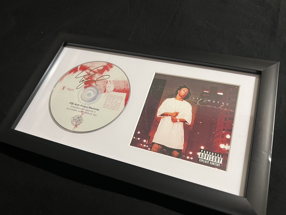 LIL WAYNE "THA CARTER” SIGNED FRAMED AUTOGRAPHED CD COVER *EXACT PROOF w/ COA