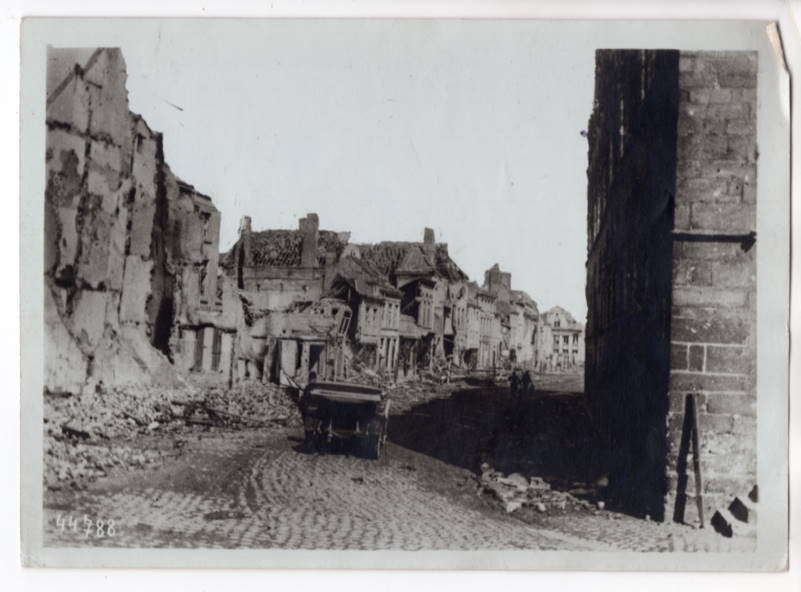 WWI Ruins of War A Street in Ypres France 5x7 M. Rol Original Photo