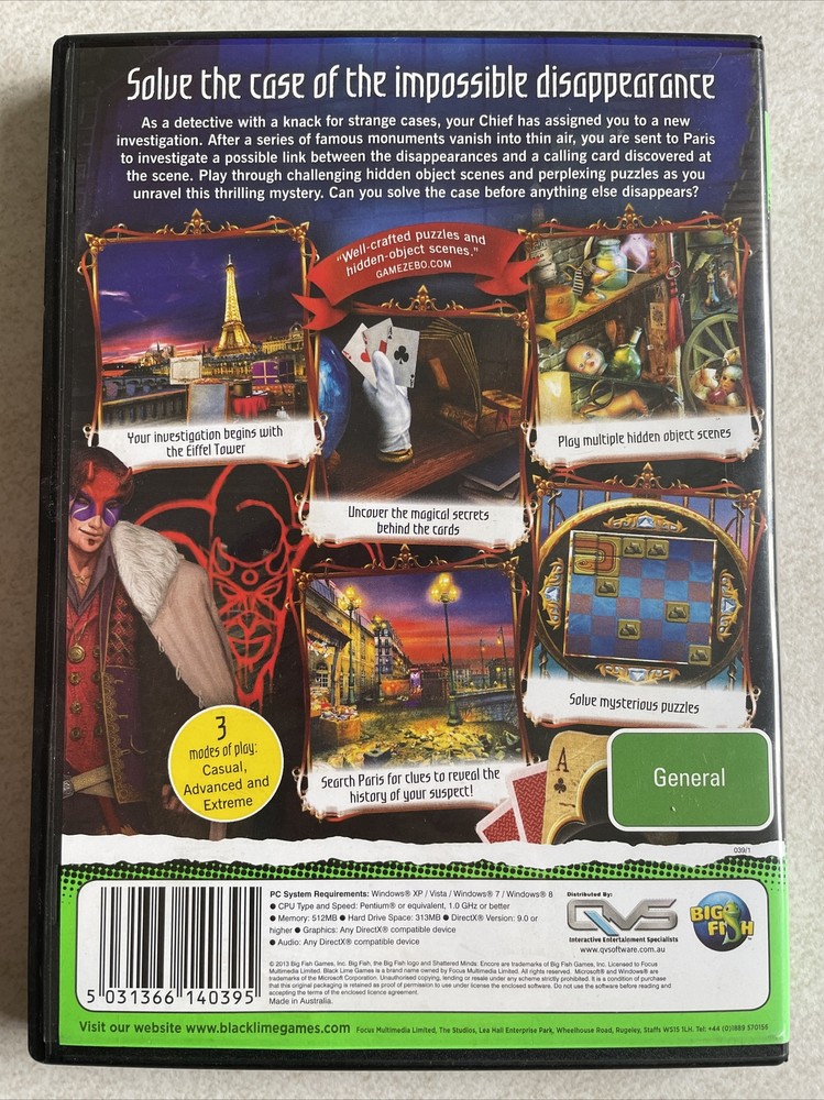 Shattered Minds - Encore - PC CD-ROM - Hidden Object Game - Big Fish Games