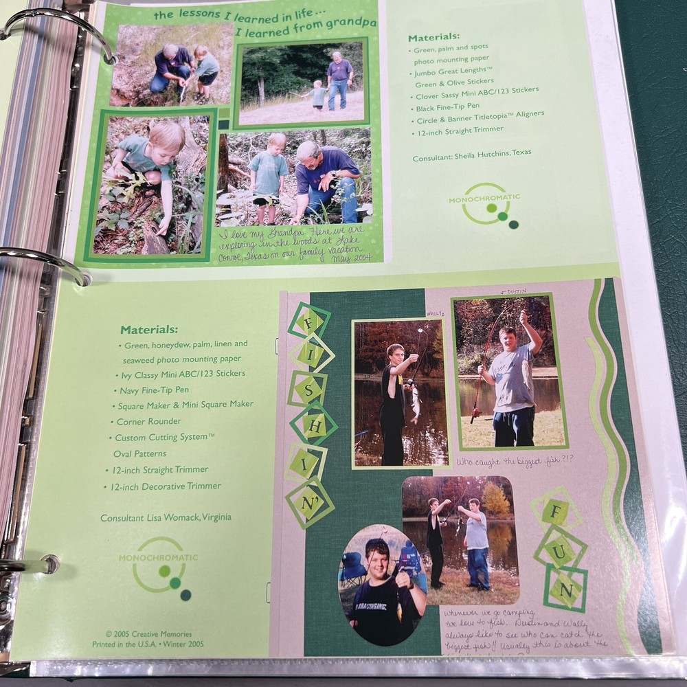 Notebook Full - Creative Memories Page Patterns Idea Booklets Plus Border Papers