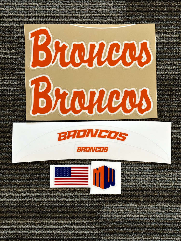Boise State Football Helmet Decals - Script