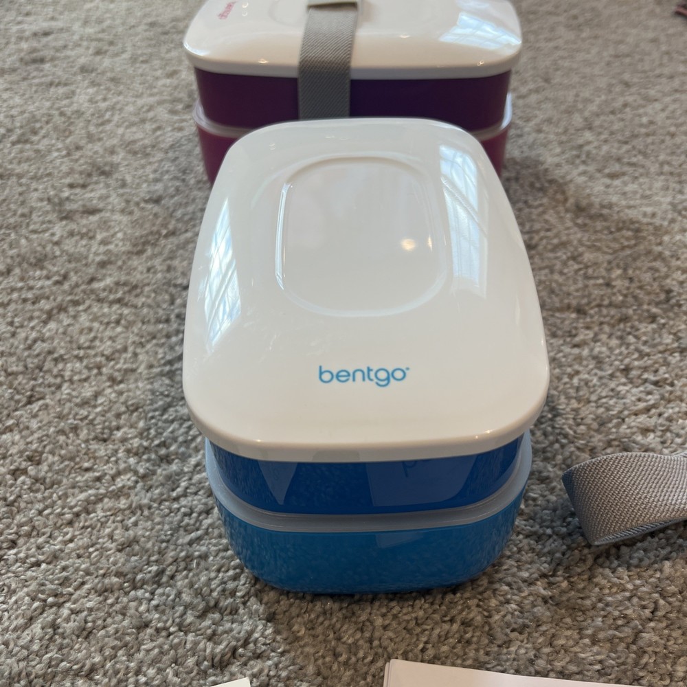 2 Bentgo Classic All-in-One Stackable Lunch Box with Flatware (His & Hers)