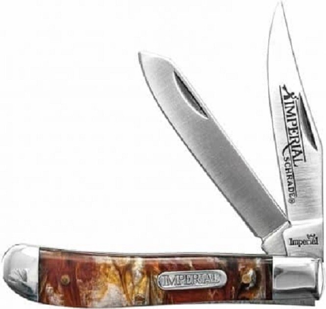 Imperial Schrade Folding Pocket Knife New Medium Trapper IMP15T