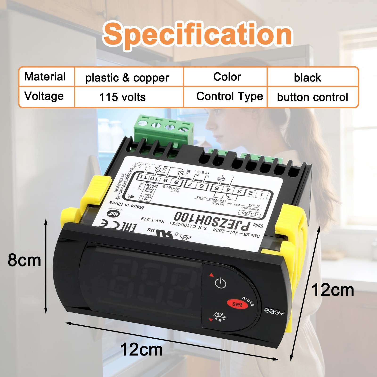 NEW For Carel Digital Temperature Controller PJEZS0H100 For Avantco 17815350