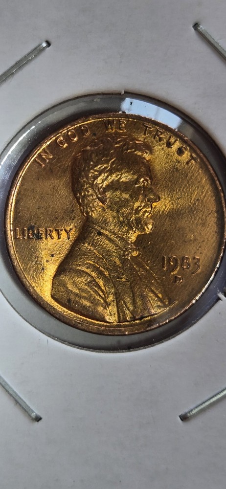 1983 Denver Lincoln Cent Doubled Die Reverse!  2.5g