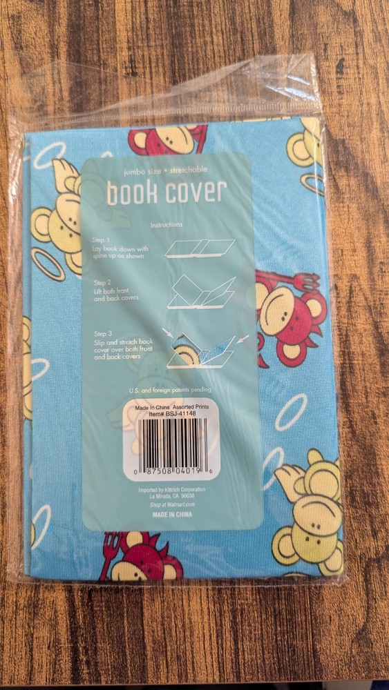 Strechable Book Cover Angel Monkey Devil Monkey