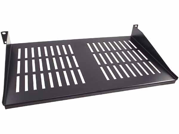 CNAweb 1U 19-Inch Vented Rackmount Shelf for Network Cabinet Rack 11" Deep