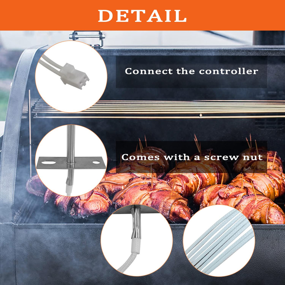 Replacement for RTD Temperature Sensor Probe Compatible with Camp Chef Wood Pel