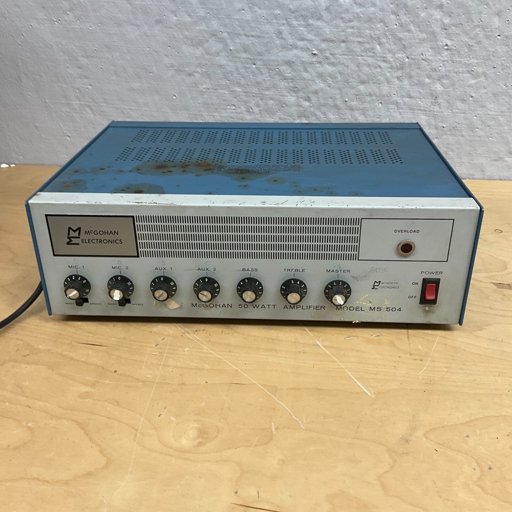 McGohan 50 Watt Amplifier Model MS504 Tested and Working