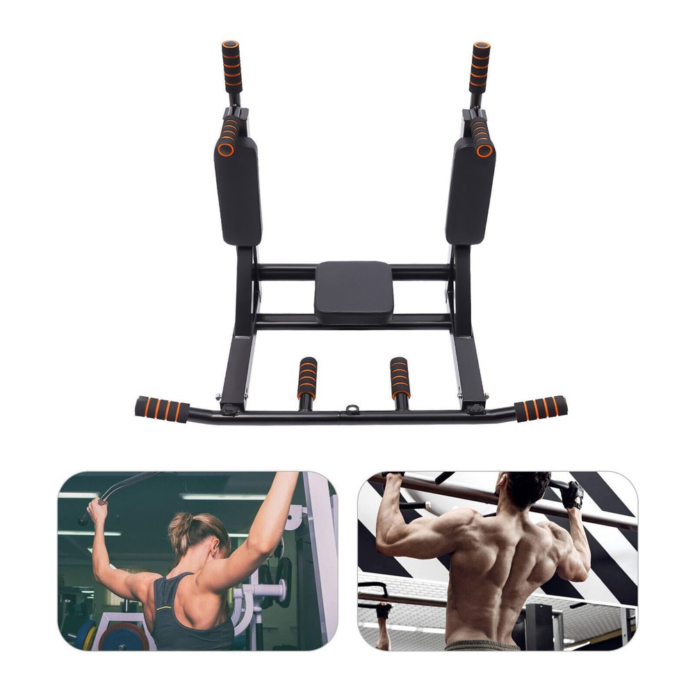 Pull Up Bar Raise Dip Station Vertical Knee Exercise Equipment Home Wall-Mount